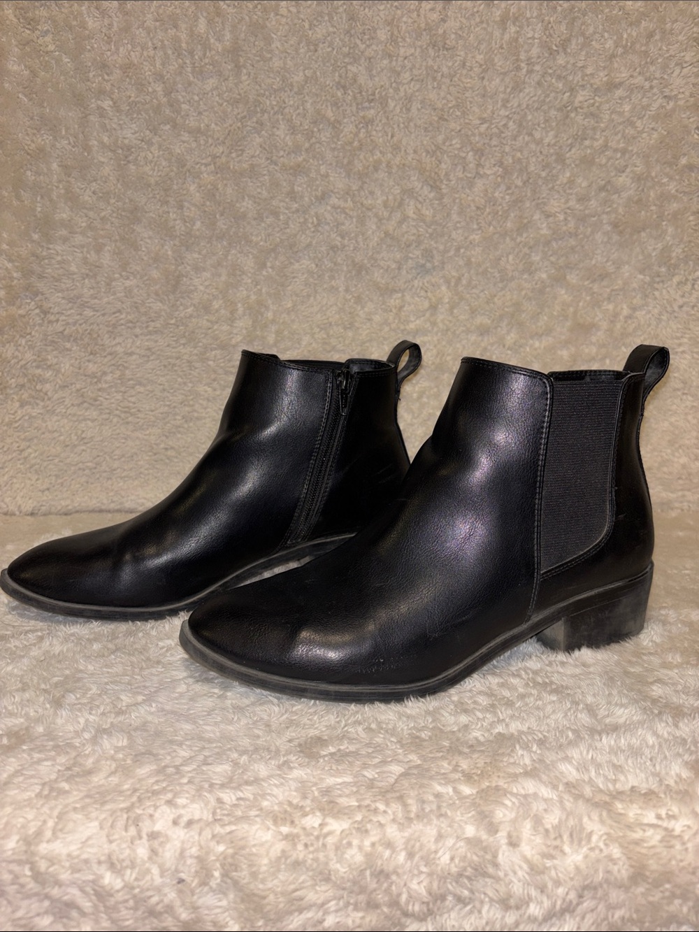 Black Chelsea Style Ankle Boots - Women's